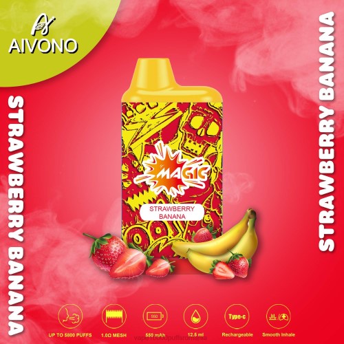 Vape Fara Nicotina - Aivono AIM MAGIC 5800 țigară cutie de gură 200093 banană căpșuni