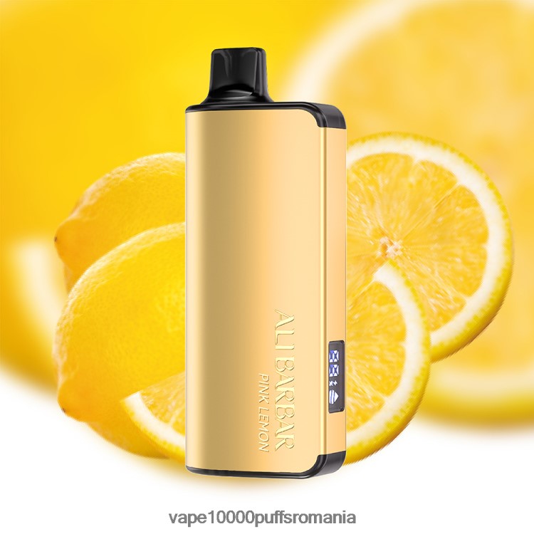 Vape Fara Nicotina - Alibarbar Ingot 9000 vape de unică folosință lamaie roz D2V6N623