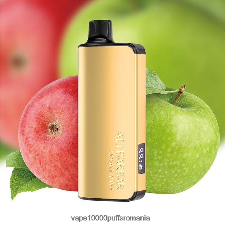 Vape Fara Nicotina - Alibarbar Ingot 9000 vape de unică folosință măr dublu D2V6N628