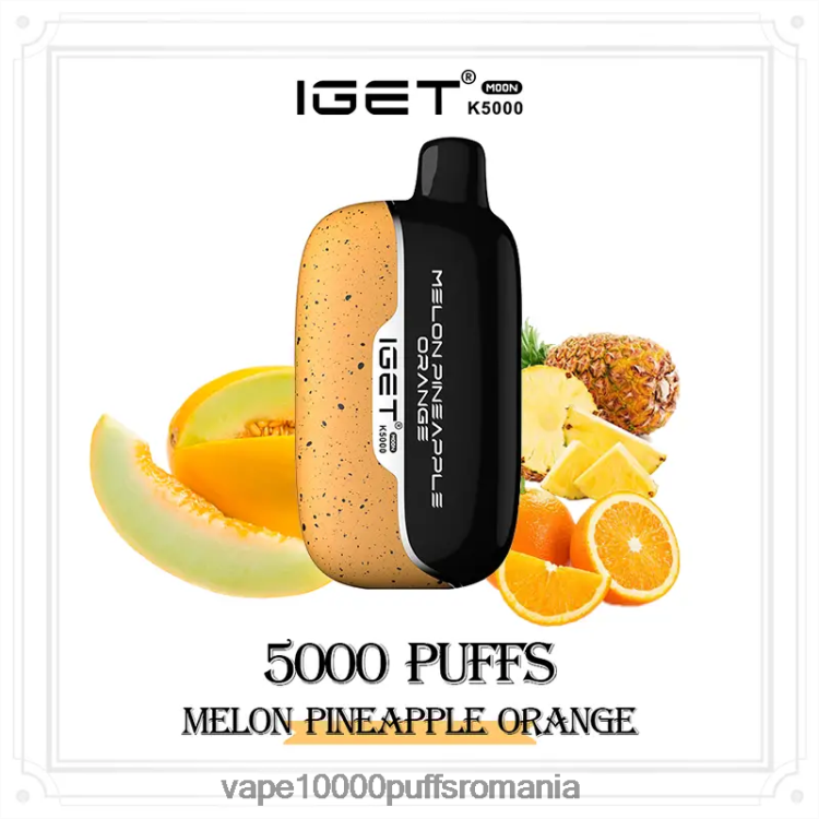 Vape Fara Nicotina - IGET Moon k5000 H2R4TZ13 pepene galben ananas portocală