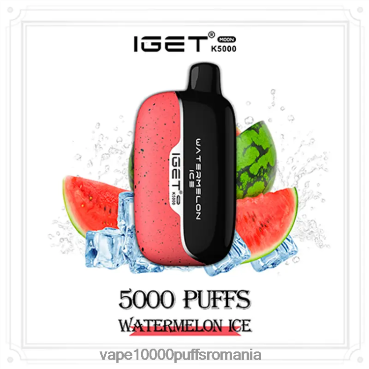 Vape Fara Nicotina - IGET Moon k5000 H2R4TZ8 gheata de pepene verde
