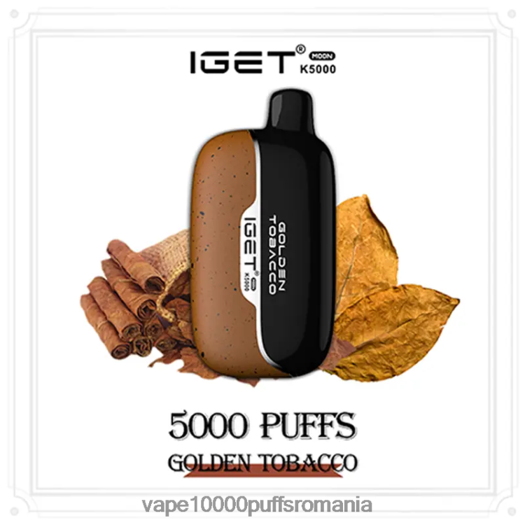 Vape Romania - IGET Moon k5000 H2R4TZ1 tutun auriu
