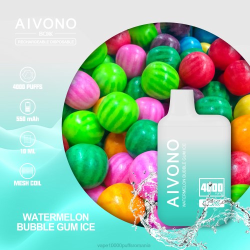 Vape 9000 Puffs - Aivono AIM BOXX 4000 2000227 gheață de gumă pepene verde