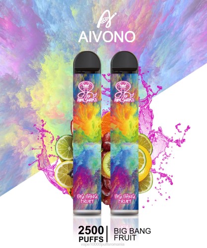 Vape 9000 Puffs - Aivono AIM SNAKE 2500 2000322 fructe big bang