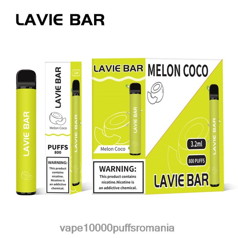 Vape 10000 Puffs Romania - LAVIE BAR 800 pufuri coco de pepene galben JR2J2F315
