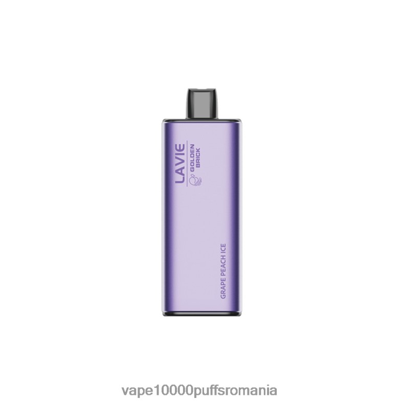 Vape 10000 Puffs Romania - LAVIE GOLDEN BRICK 10000 de pufuri gheață de struguri și piersici JR2J2F60