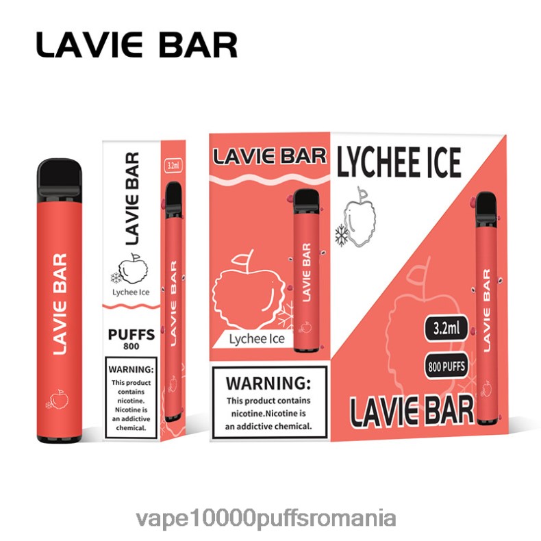 Vape Fara Nicotina - LAVIE BAR 800 pufuri gheață de litchi JR2J2F313