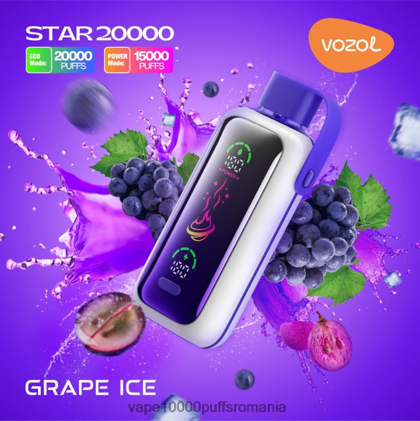 Vape Reincarcabil - VOZOL STAR 20000 JH0LLB9 gheață de struguri